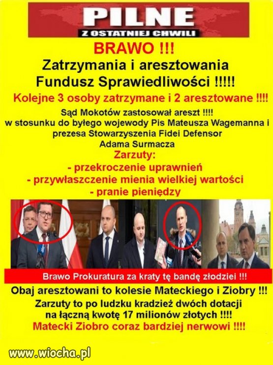 Zaciska się pętla na Ziobrze i Mateckim...