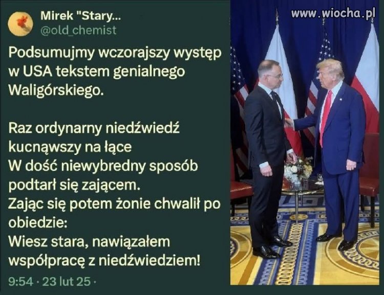 Endrju po wizycie u Donalda 