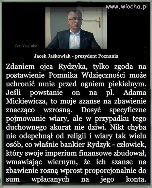 Oszust Rydzyk, miłośnik wdowiego grosza...