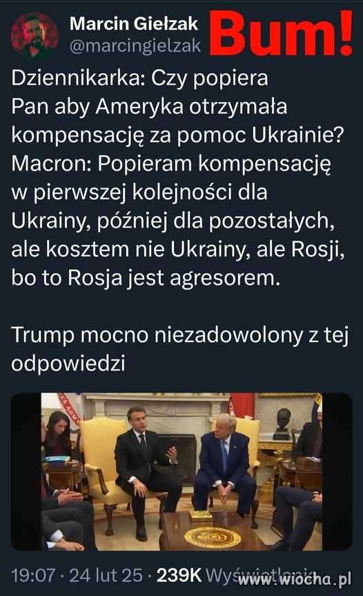 Pięknie Macron rozjechał narrację Trumpa !