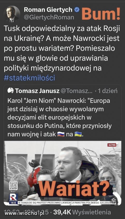 Roman komentuje idiotyzmy Alfonsa