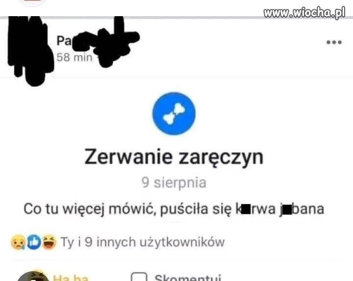 Zmiana statusu na FB