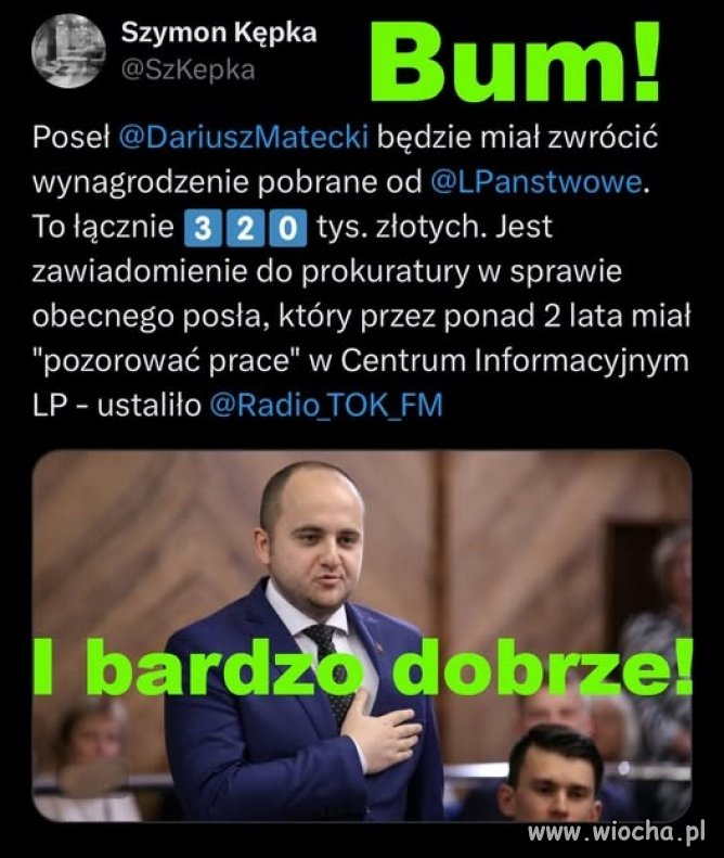 Jeśli ma zwrócić kasę to oczywiście dobrze ...