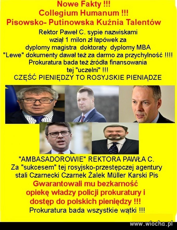 Ruska kasa w Collegium Tumanum? Jakoś mnie to nie dziwi.