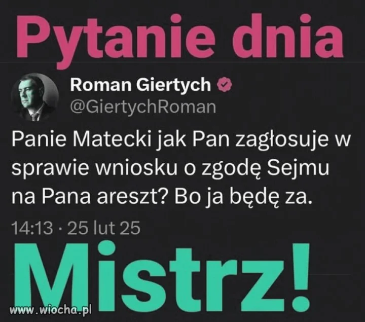 Romek jak zawsze w punkt