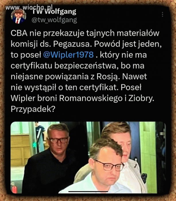 Wipler to taki sam złamas jak Ziobro