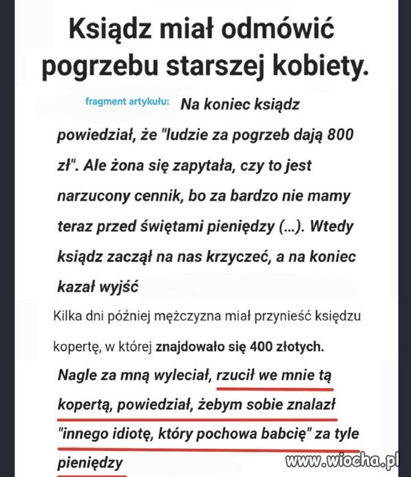 Udzielanie posług duchowych za pieniądze 