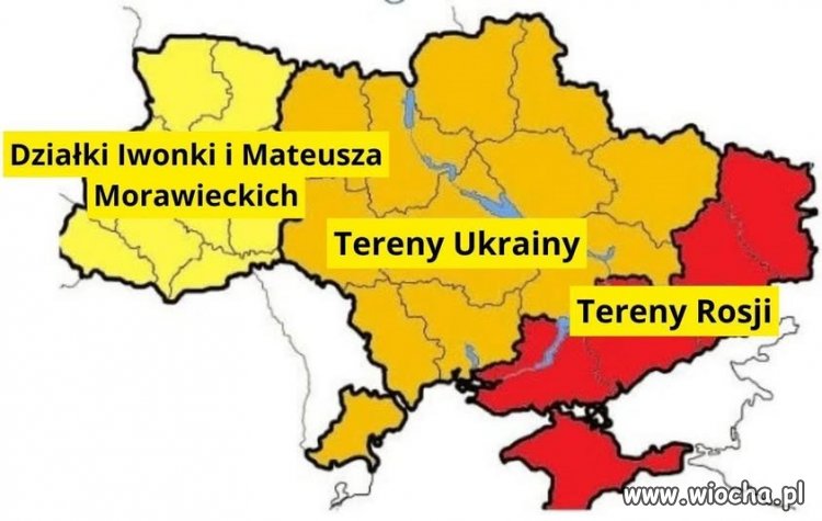 Wyciekła mapa Ukrainy po podziale