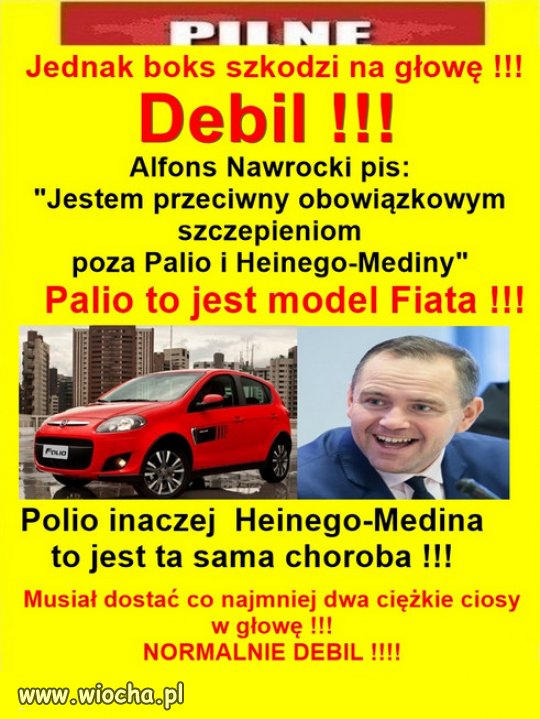 Oczywiście, że szkodzi! Jest niewyedukowany, Wstyd!
