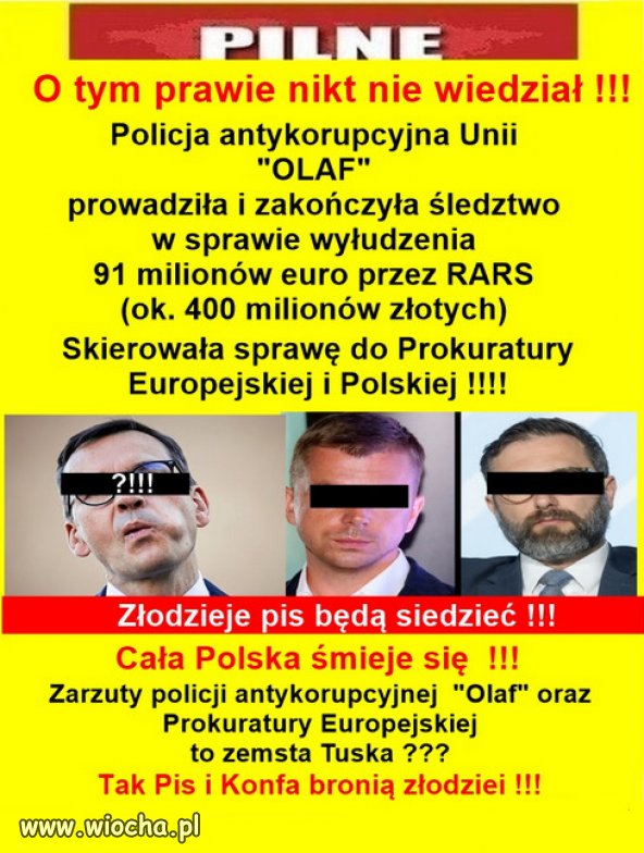 Mafia Pisowska! Same afery zamknąć pisowskich złodzieji!!!