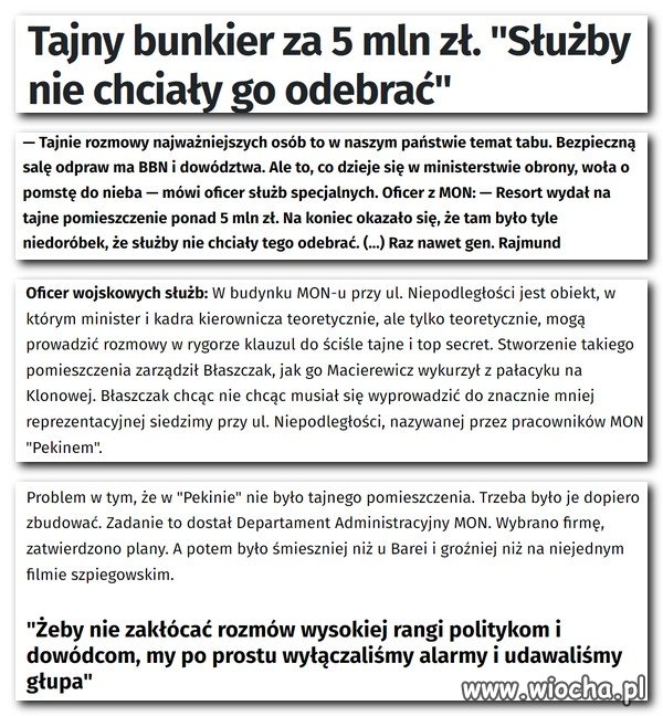 Jak Błaszczak kazał sobie