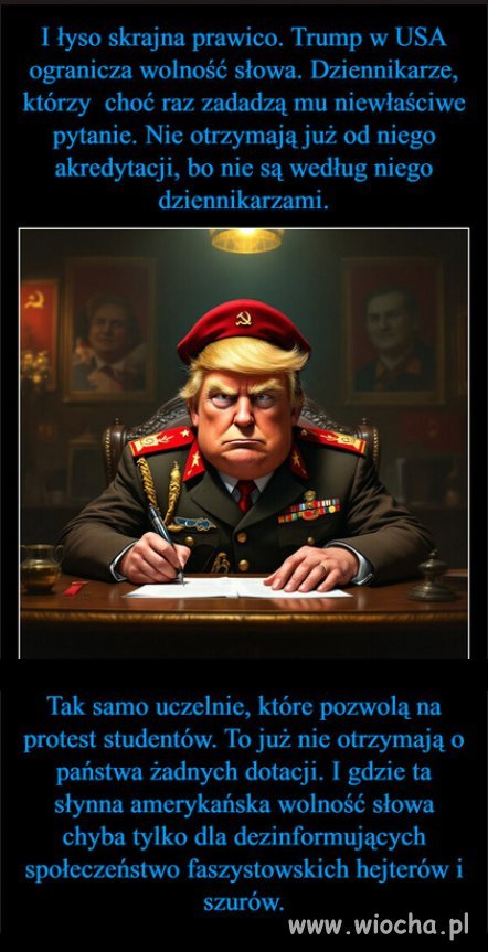 Trump bierze przykład z Putina i Kaczyńskiego...