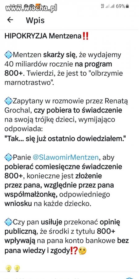 Mentzen bije rekordy kłamstwa