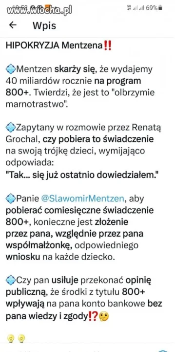  Mentzen bije rekordy kłamstwa