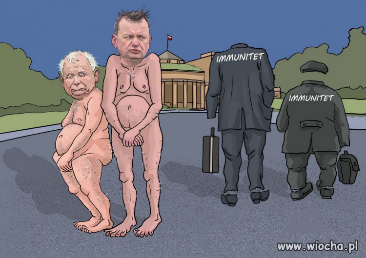 Goły i wesoły...zarty sie skonczyly, ze nikt nie będzie siedział!