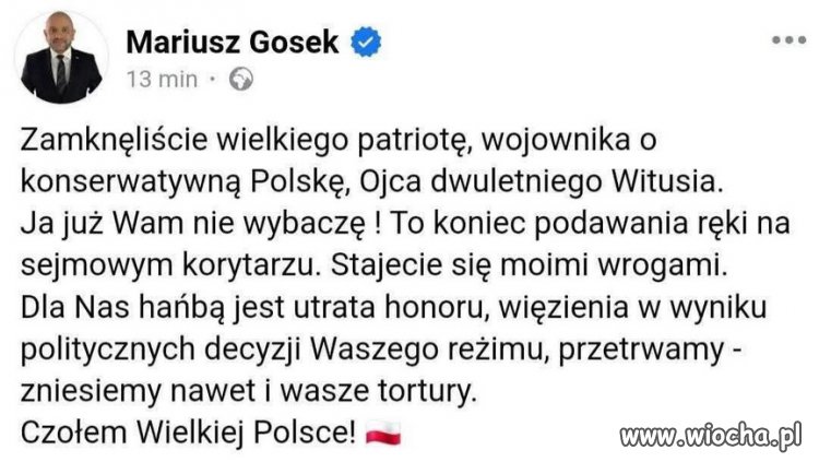 Kolejny idiota,  kiedy towar za mocno wszedł...