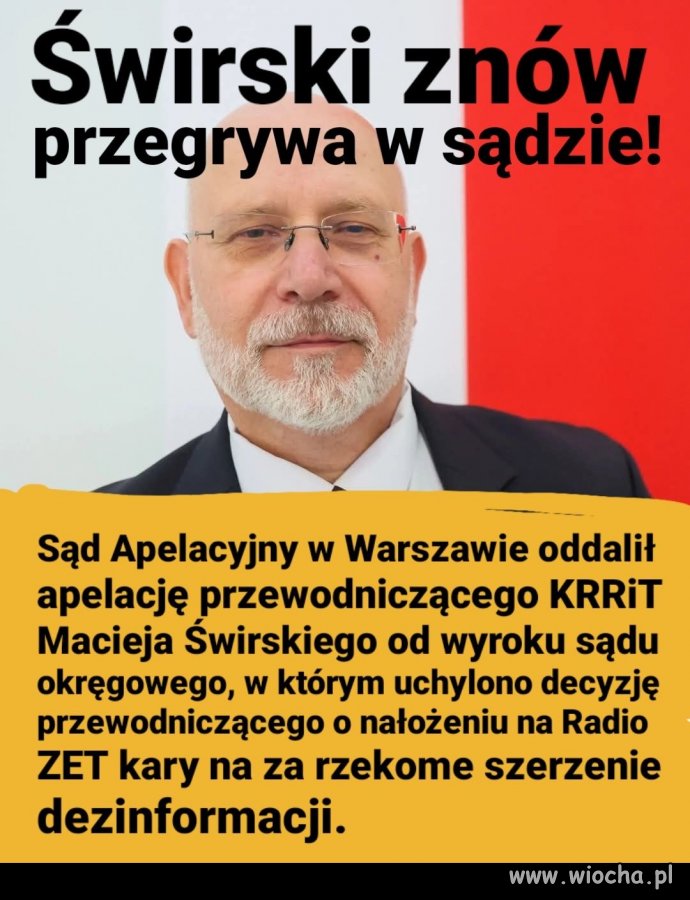 Skończy się szybko Świrskiego świrowanie ...