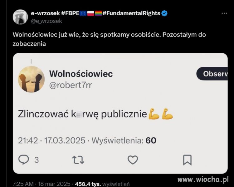 Wolnościowiec już wie...