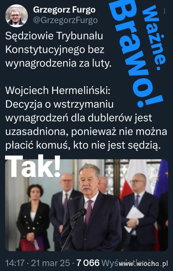 Brawo. Jaka praca, taka płaca !
