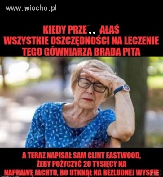 Ale Brad Pitt chociaż wyzdrowiał