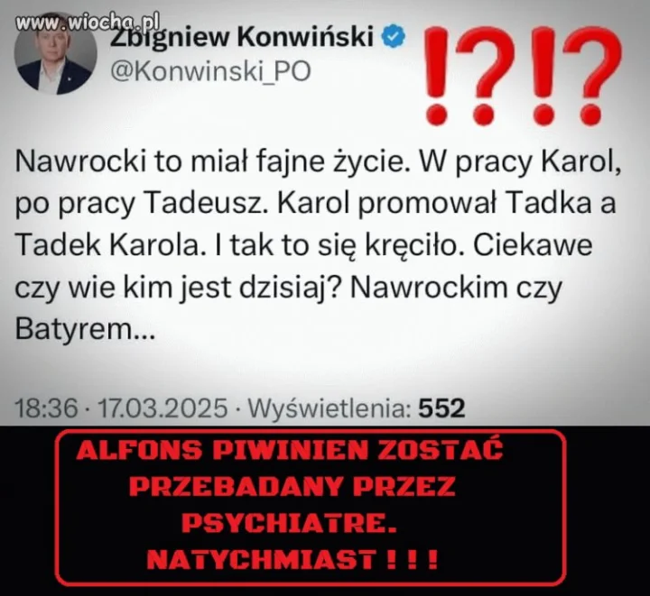 Kolejny po Mencwelu z chorym łbem