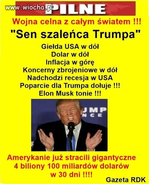Amerykanie wkrótce  pożałują, że wybrali Trumpa