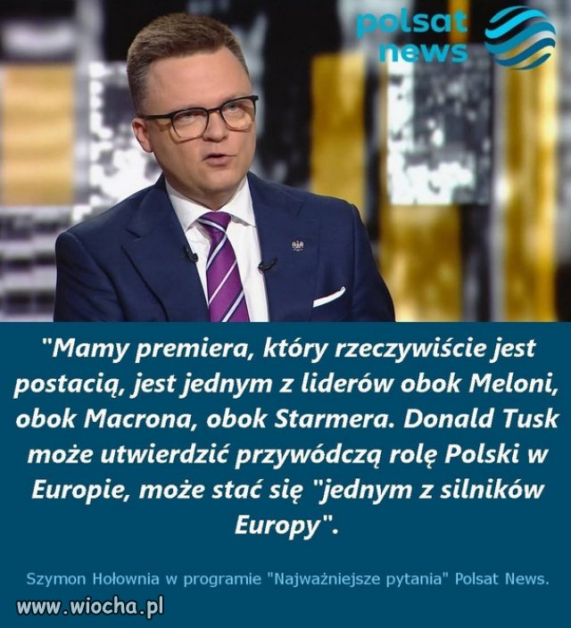 Powiedział prawdę, najlepszy premier na trudne czasy.