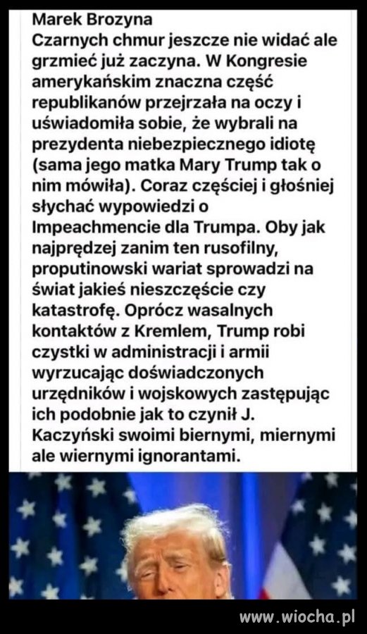 Tylko impeachment obroni USA przed upadkiem ...