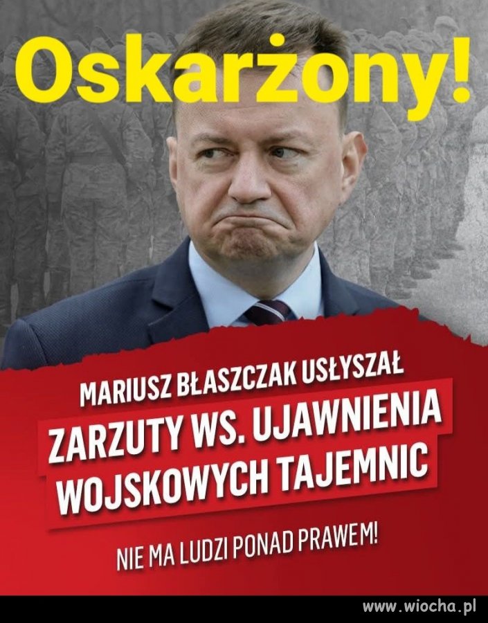 Błaszczak usłyszał dziś zarzuty w sprawie ujawnienia tajemnic wojskowych 