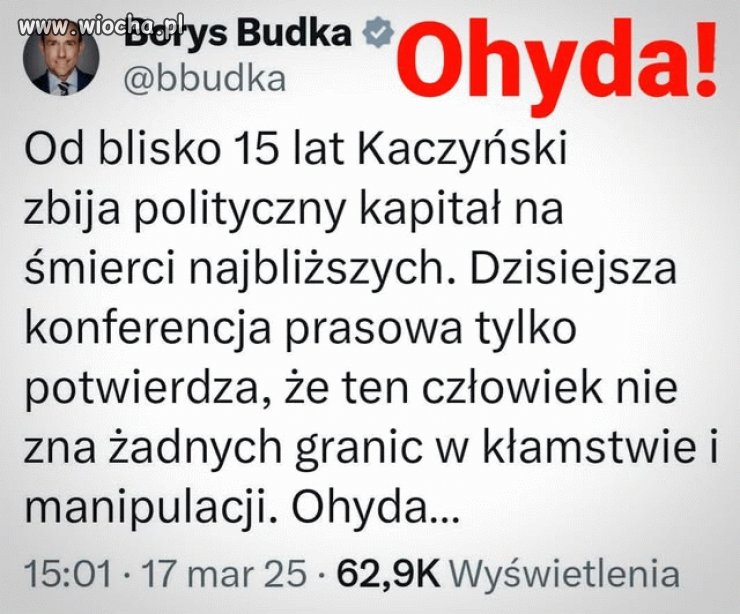 Kaczyński do wyjątkowa podła gnida