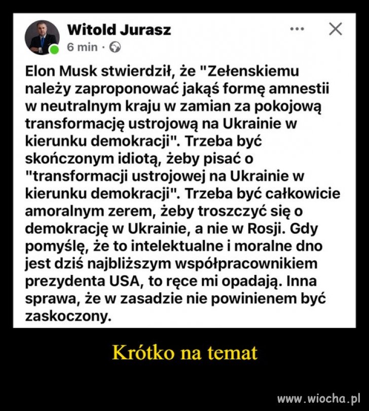 Elon, coś ci się stało. Musk ci się odkleił ...