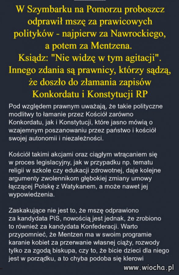 "Kościół katolicki jest Polsce potrzebny jak rybie rower"