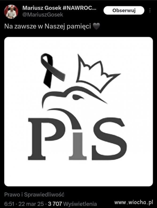 Gosek właśnie pożegnał PiS. Czyżby wiedział coś więcej niż my?