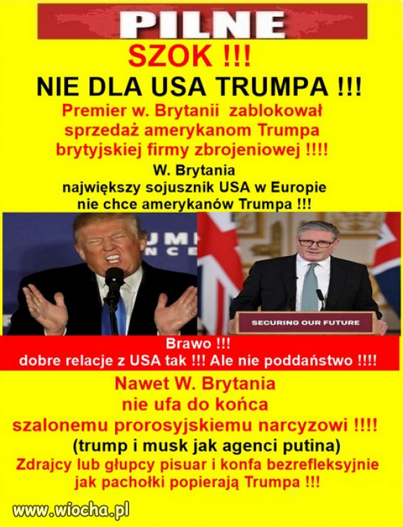 Nie należy ufać prorosyjskiemu narcyzowi i zdrajcy Europy