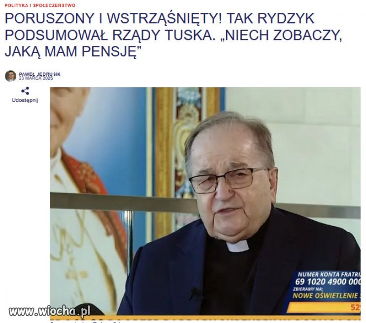 Rydzyk grzmi na antenie, za PiS nie mógł narzekać!