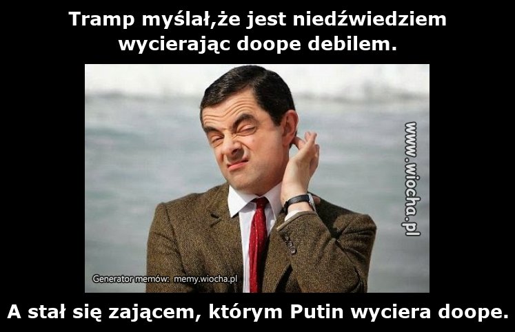 Tramp myślał,że jest niedźwiedziem wycierając