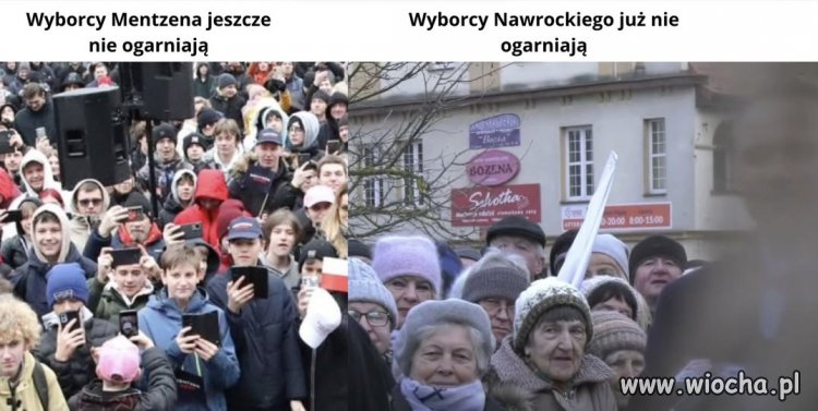 Różnica wieku fanów obu kandydatów 