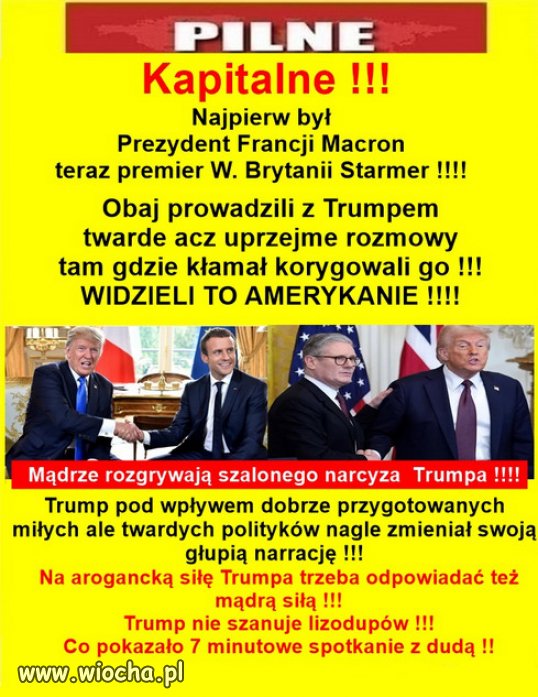 Na arogancką siłę Trumpa trzeba odpowiadać też mądrą siłą !!!
