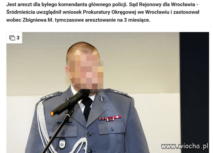 Główny stróż prawa przestępcą.