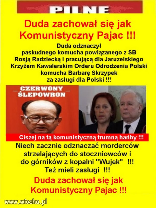 To odznaczenie to raczej hańba i wstyd dla Polski.