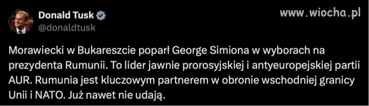 Polityk PiS przybył do Bukaresztu i wychwalał Simiona.