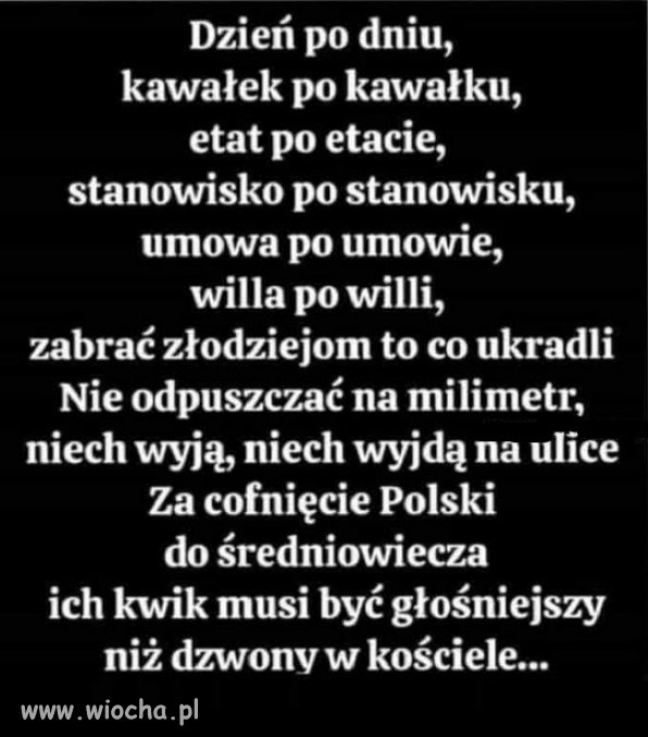 Czas na prawo i sprawiedliwość w Polsce!