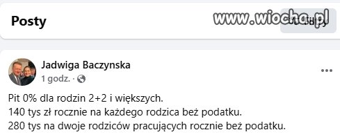 Pani Jadzia publikuje przekaz dnia.