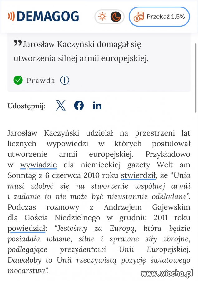 Kaczyński zmienia zdanie tak jak  jemu [albo Wołodii] pasuje...