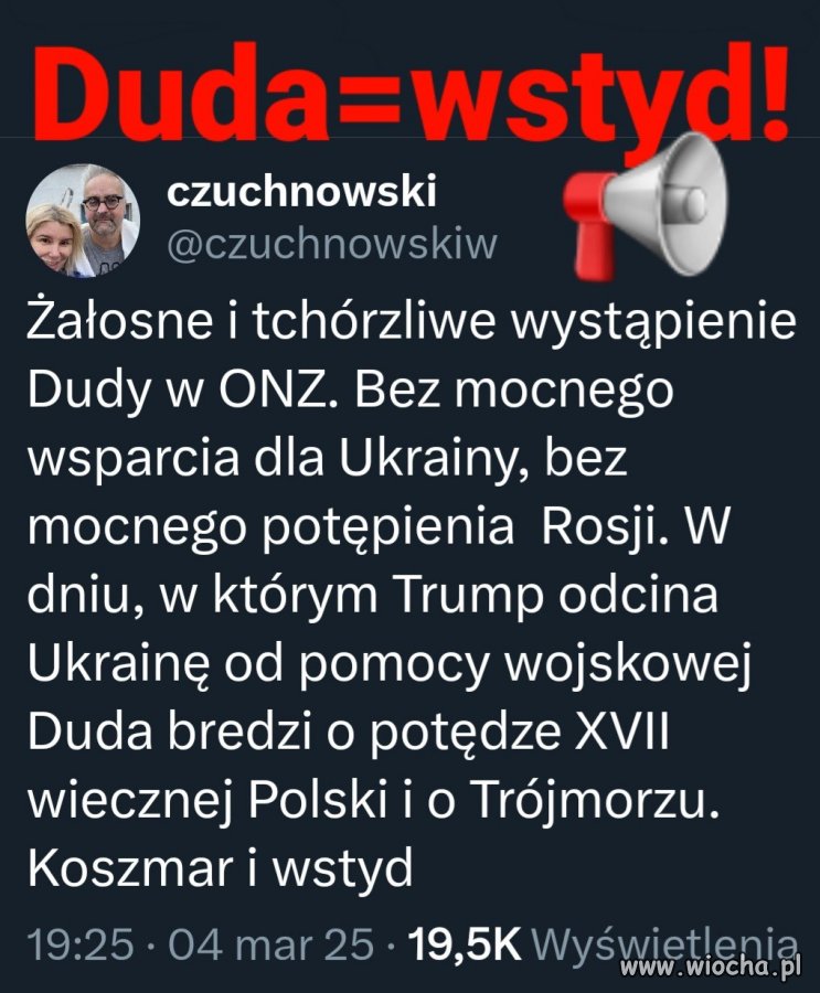 A czego można było się spodziewać po trumpkowym dupolizie ?