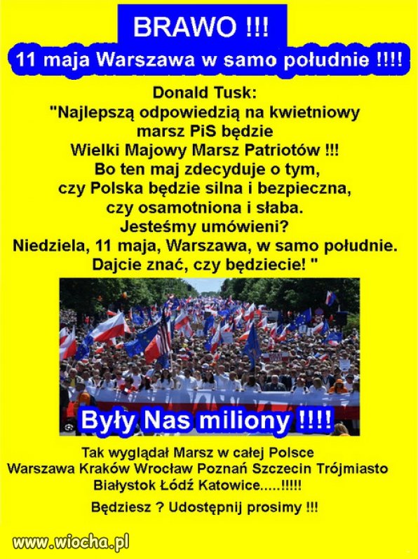 Mądrzy piękni Polacy będą 11 maja w całej Polsce!