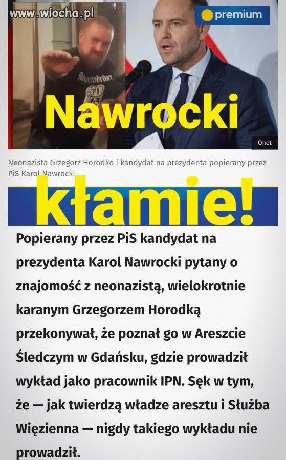 Kłamliwa morda jak u każdego pisowskiego wszarza