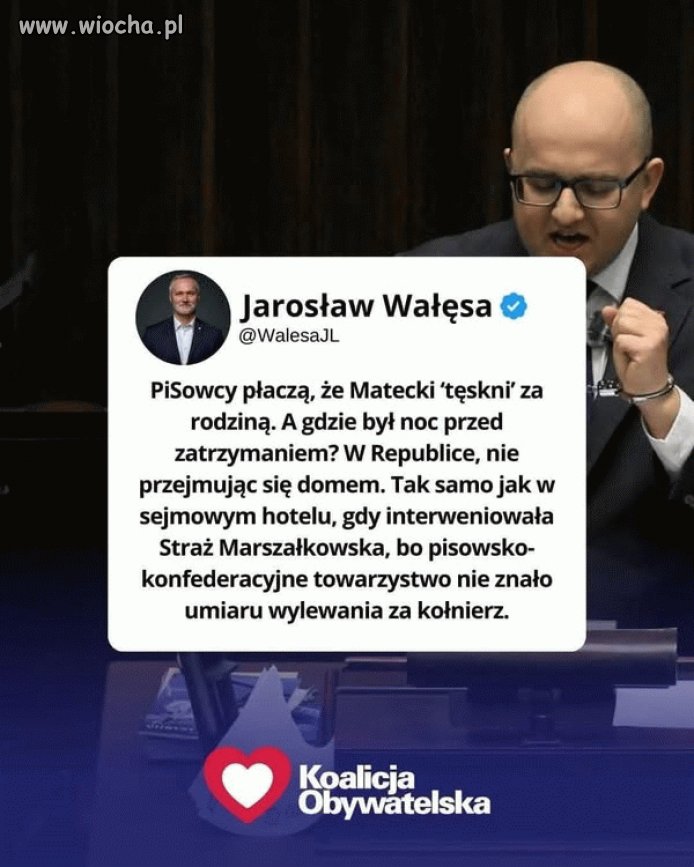 Matecki to wyjątkowo kłamliwa i obrzydliwa kanalia