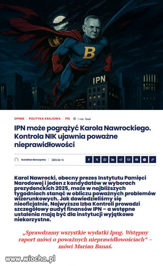Dla Nawrockiego to zły moment na takie doniesienia.