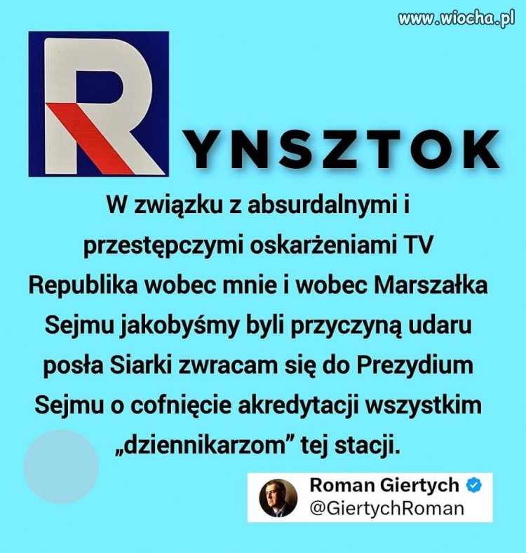 Brawo Roman! Tak trzeba jechać z tymi gnojami ...